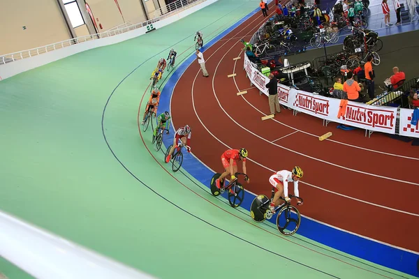 stock image Galapagar, Spain - APRIL 6 - Spain Championship Indoor Track Cyc