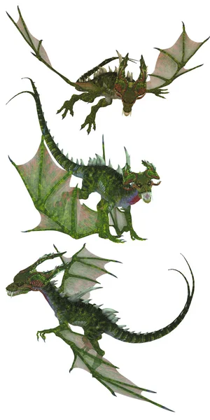 Зелений дракон — стокове фото