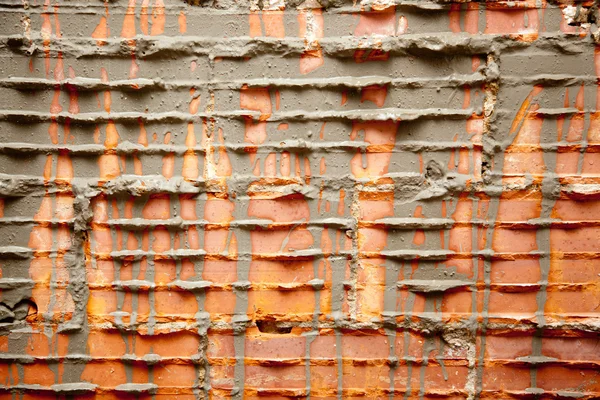 Ziegelbruch in Ziegelmauer bei Mauersanierung — Stockfoto