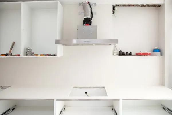 キッチンのインテリア デザインの建設 — ストック写真