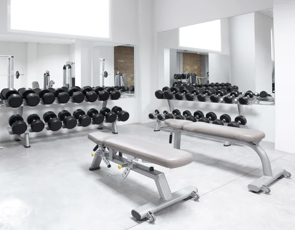 Fitness club weight training equipment gym — Stock Photo, Image
