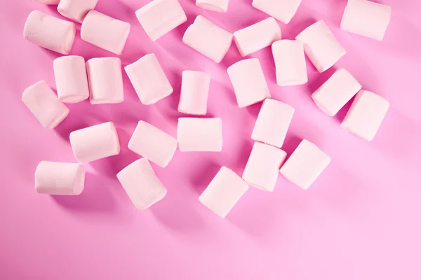 Doces de marshmallow rosa doce textura padrão — Fotografia de Stock