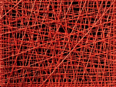 Abstract red thread texture of irregular lines clipart