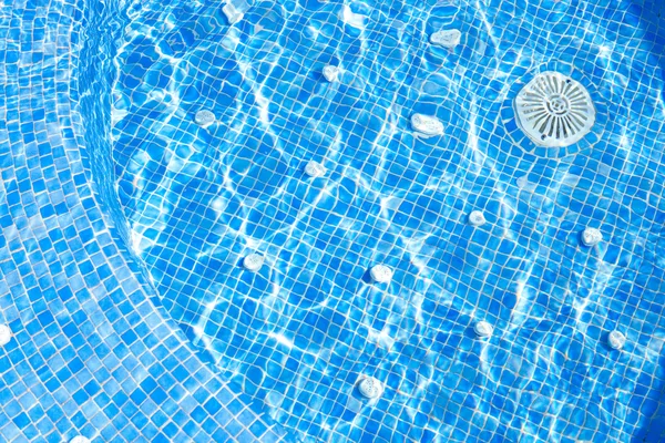 Blue tiles spa pool with jets detail — Stock Photo, Image