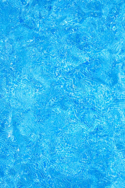 蓝色瓷砖游泳池水波纹纹理 — 图库照片