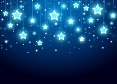 Christmas background with stars clipart