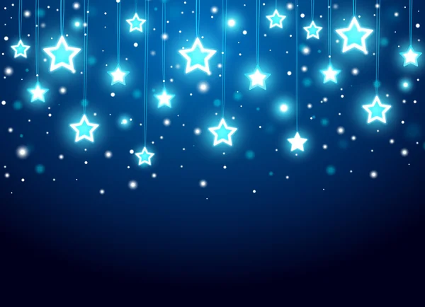 Weihnachten Hintergrund mit Sternen — Stockvektor