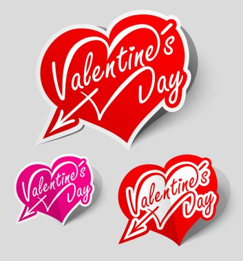 Heart labels clipart