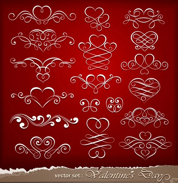 Декоративные элементы в День Святого Валентина — стоковый вектор
