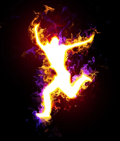 Burning man — Stock Photo, Image