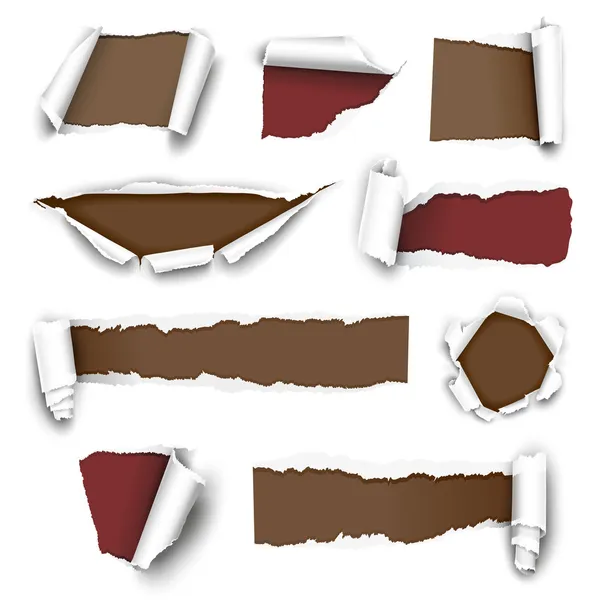 Torn papers — Stock Vector