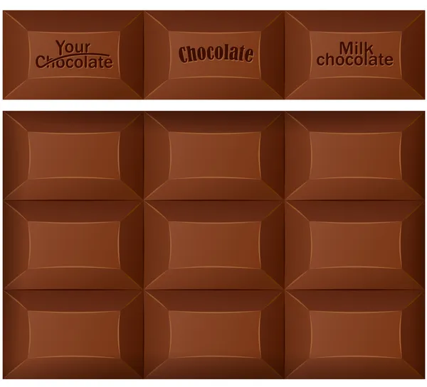 Barra de chocolate — Vector de stock