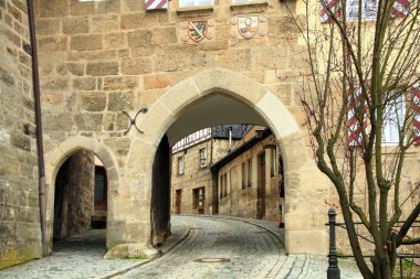 Medieval town gate clipart