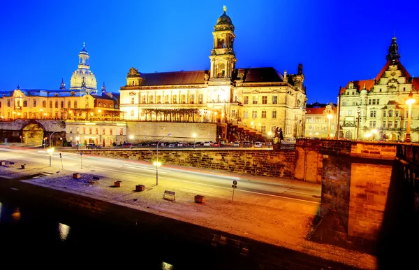 Dresden à noite — Fotografia de Stock