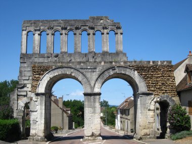 Roman town gate in Autun, France clipart