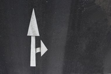 Arrow on a street clipart