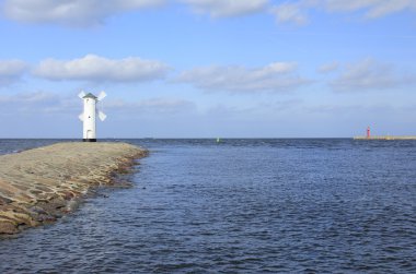 Harbor entrance of Swinoujscie, Poland clipart