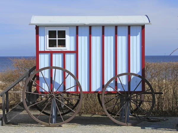 stock image Historic bath car at the Baltic Sea