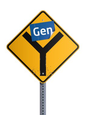 Gen Y roadsign
