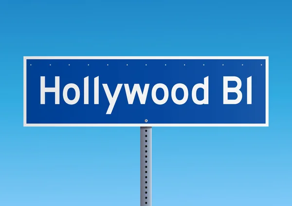 Hollywood Bl sign — Stock Vector