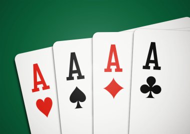 Cards - four aces clipart