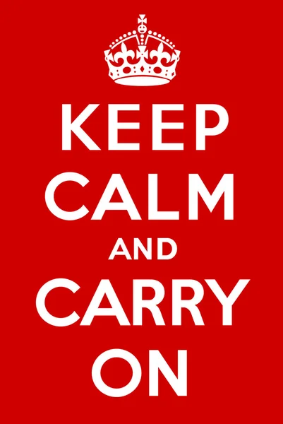 Keep calm and carry on — Stock Vector