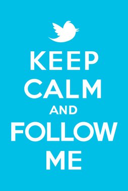 Keep calm and follow me clipart