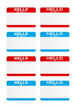 Stickers - Hello my name is clipart