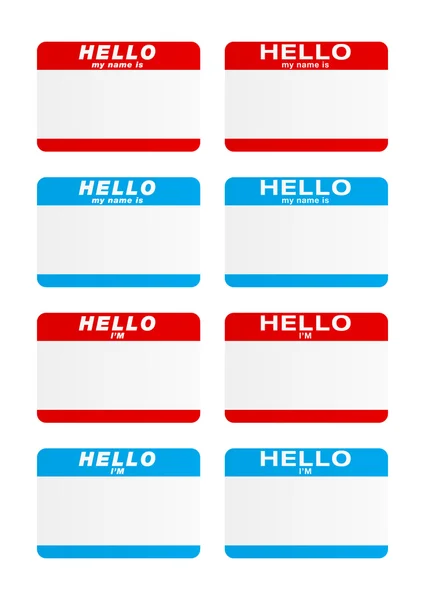 Stickers - Hello my name is — Stock Vector