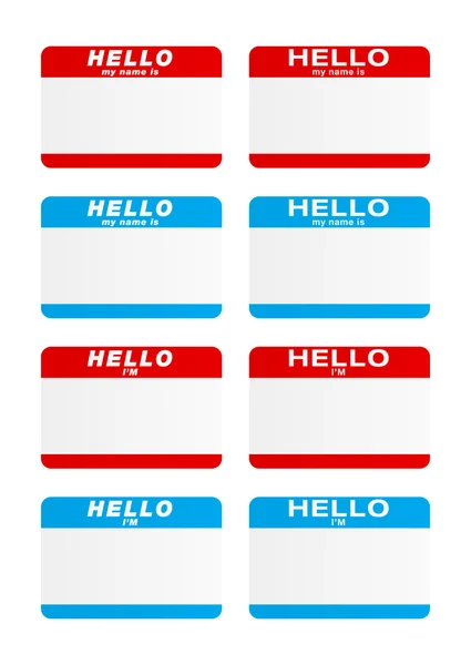 stock vector Stickers - Hello my name is