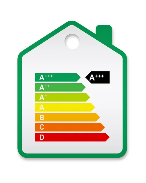 Etiqueta energética casa 2012 — Vector de stock