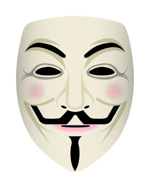 Anonymous face the famous activists of the internet — Stock Vector