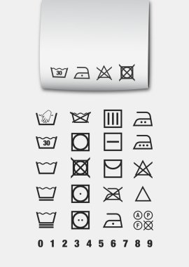 Washing symbols clipart