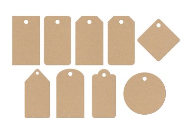 Cardboard labels clipart