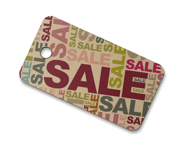 Cardboard sale label — Stock Photo, Image