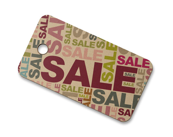 Cardboard sale label