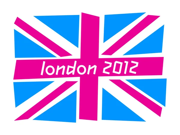 İngiltere'de Londra 2012 bayrak — Stok Vektör