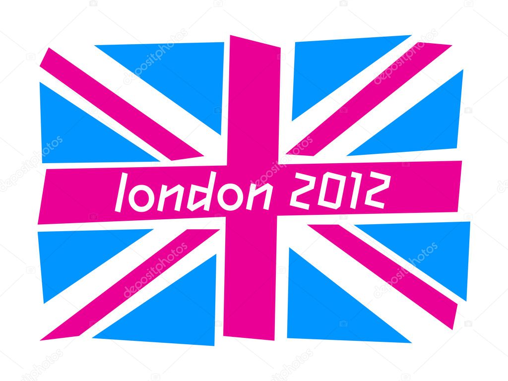 Bandeira do Reino Unido Londres 2012 imagem vetorial de