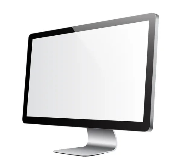Monitor de imagen blanca — Vector de stock