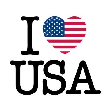 I Love USA clipart