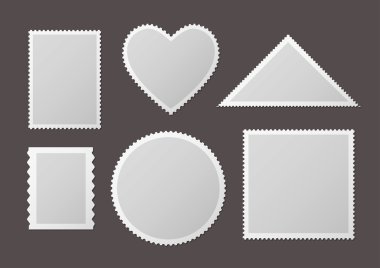 Different forms of stamps clipart