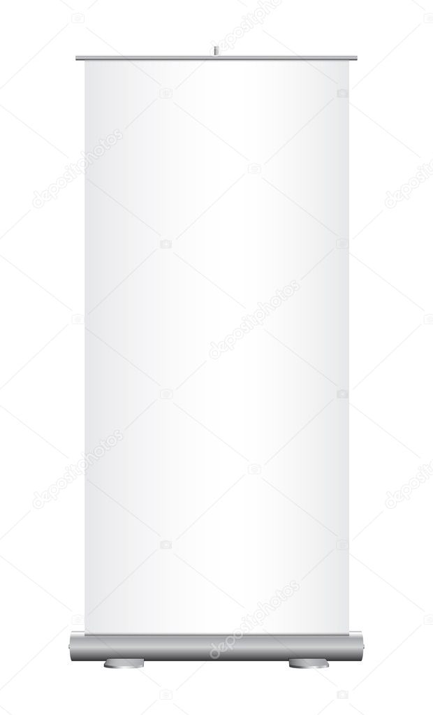 Isolated roll-up banner