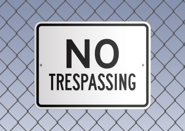 No trespassing clipart