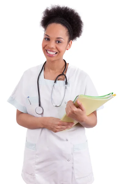 Young african american doctor with a stethoscope. — Stock Photo, Image