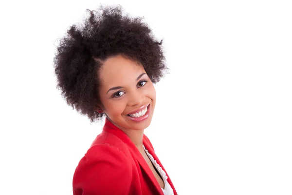 Nahaufnahme Porträt einer schönen Afroamerikanerin — Stockfoto