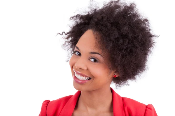 Retrato de close-up de uma bela mulher afro-americana — Fotografia de Stock
