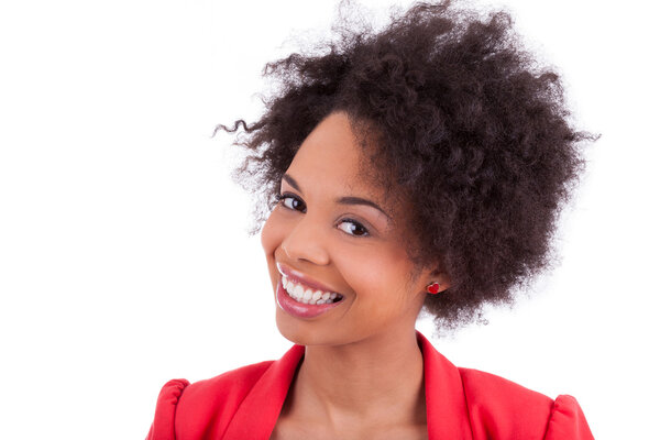Closeup portrait of a beautiful african american woman