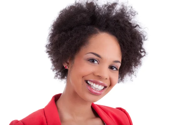 Nahaufnahme Porträt einer schönen Afroamerikanerin — Stockfoto