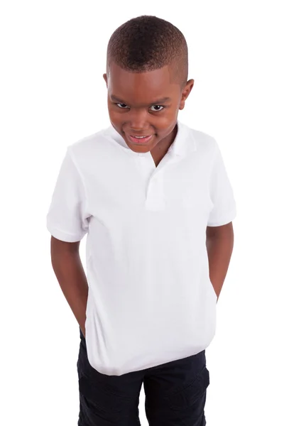 Porträt eines süßen afrikanisch-amerikanischen Jungen — Stockfoto