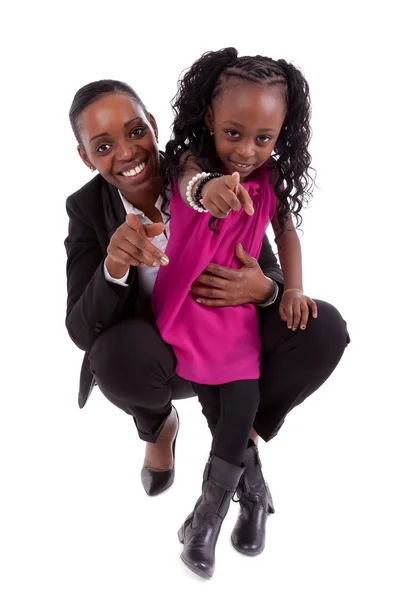 Happy african mother with her daughter — Stock Photo, Image